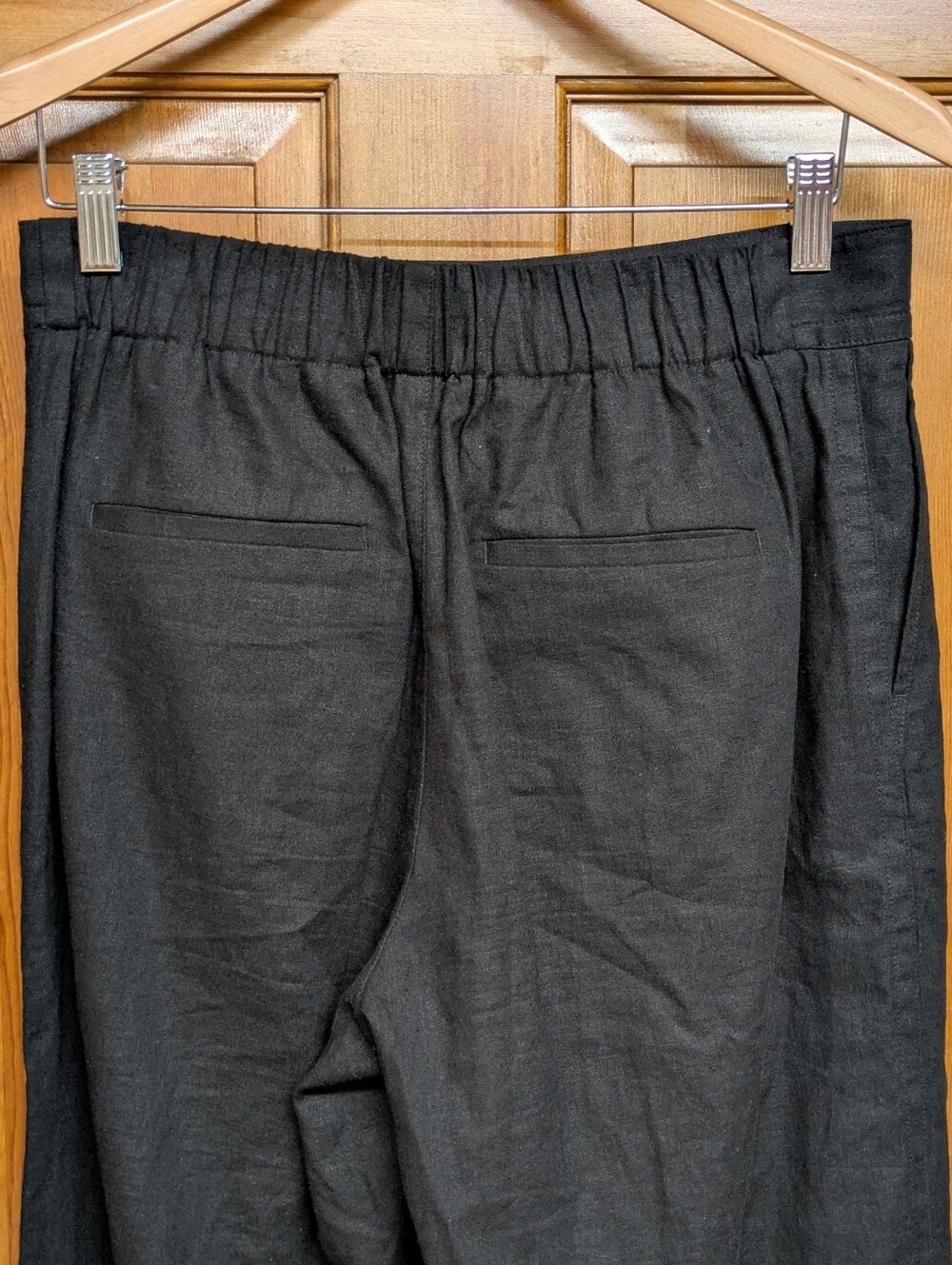 Vince Black Linen Blend Wide Leg Pull On Pants Size Small - Picture 6 of 13